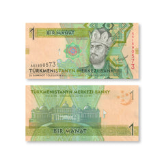 Turkmenistan 1 Manat, 2012, B222a, P29a, UNC