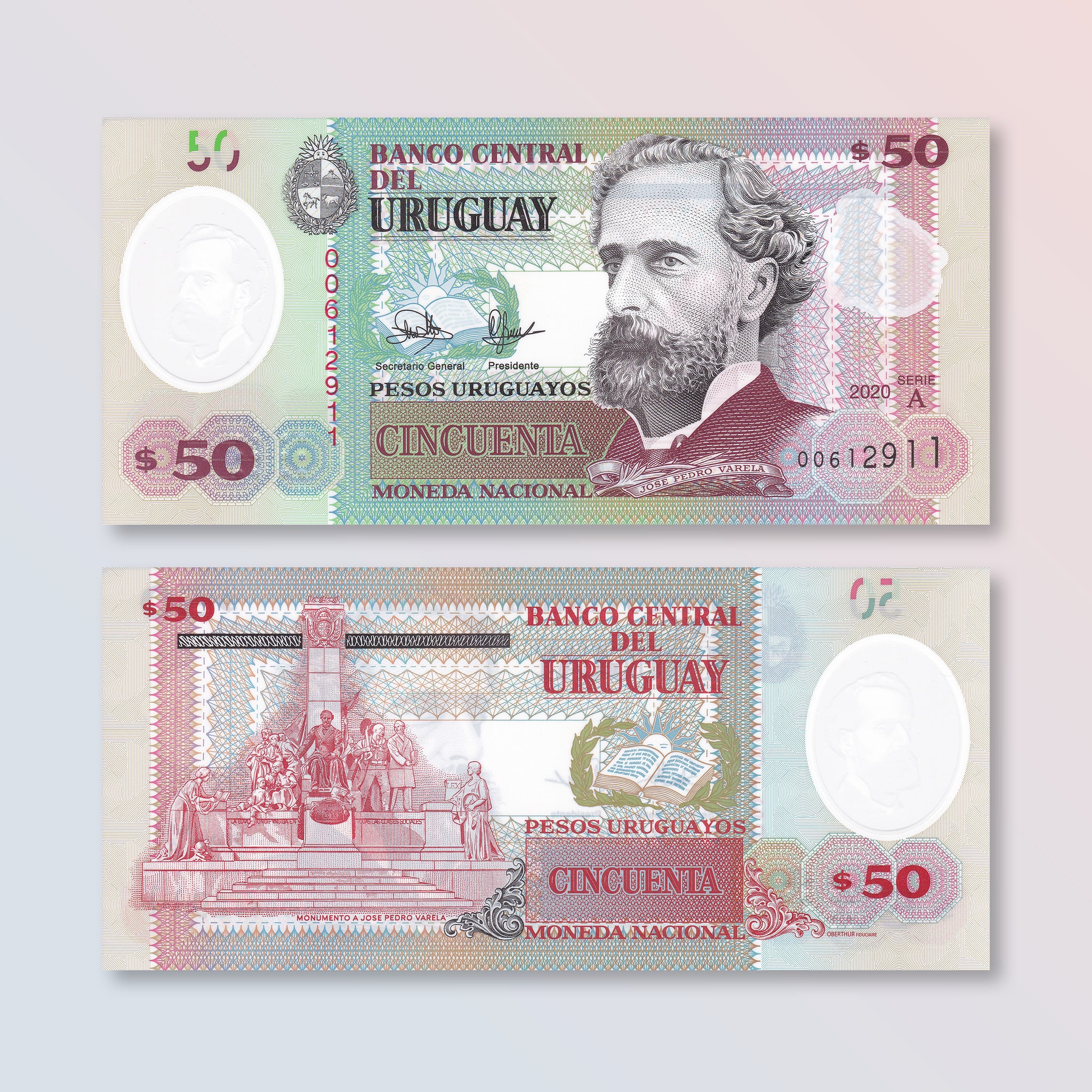 Uruguay 50 Pesos, 2020, B561a, UNC - Robert's World Money - World Banknotes