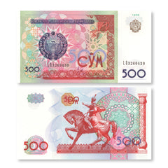 Uzbekistan 500 Som, 1999 (2000), B211a, P81, UNC