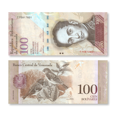 Venezuela 100 Bolívares Fuertes, 2012, B363g, P93f, UNC