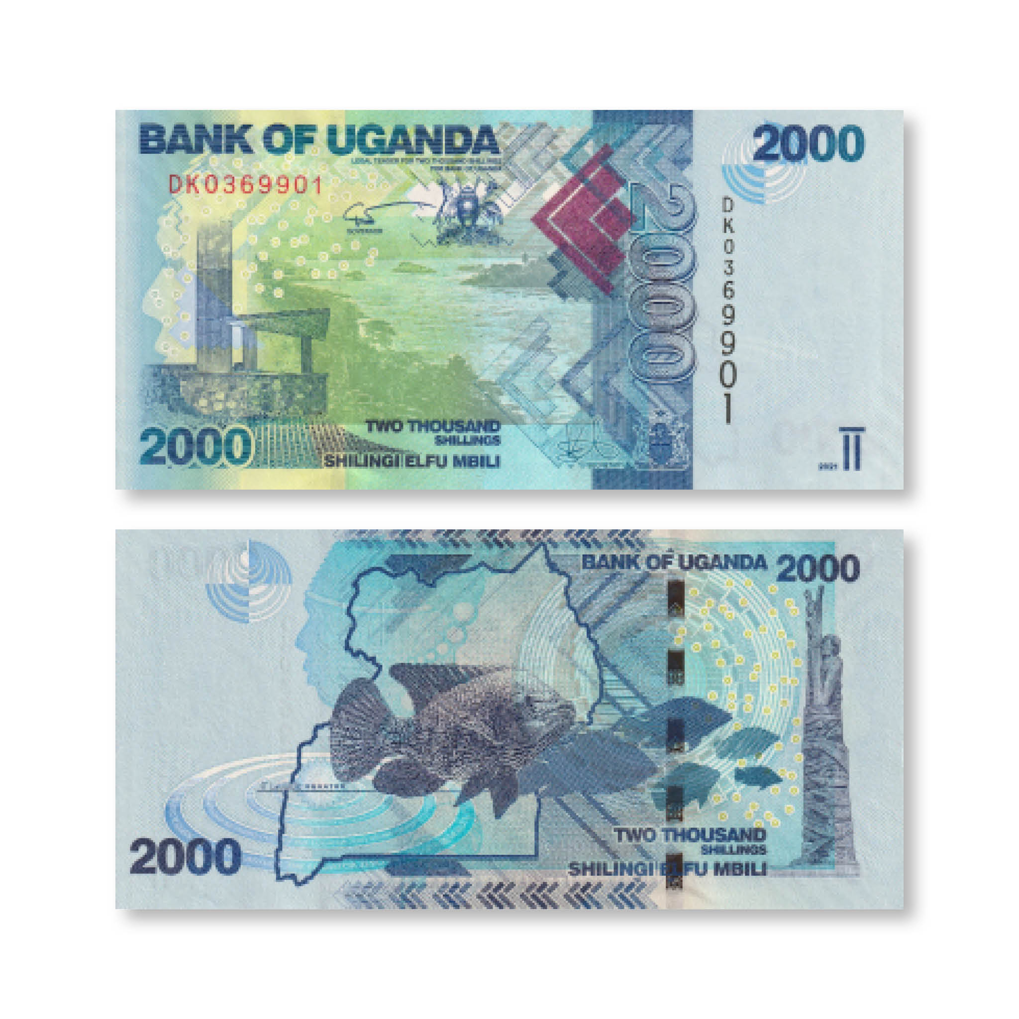 Uganda 2000 Shillings, 2021, B155f, P50, UNC - Robert's World Money - World Banknotes
