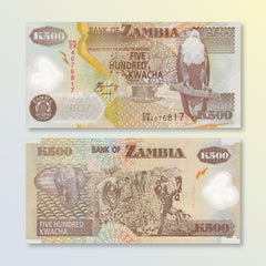 Zambia 500 Kwacha, 2008, B145f, P43f, UNC