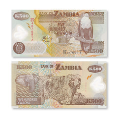 Zambia 500 Kwacha, 2008, B145f, P43f, UNC