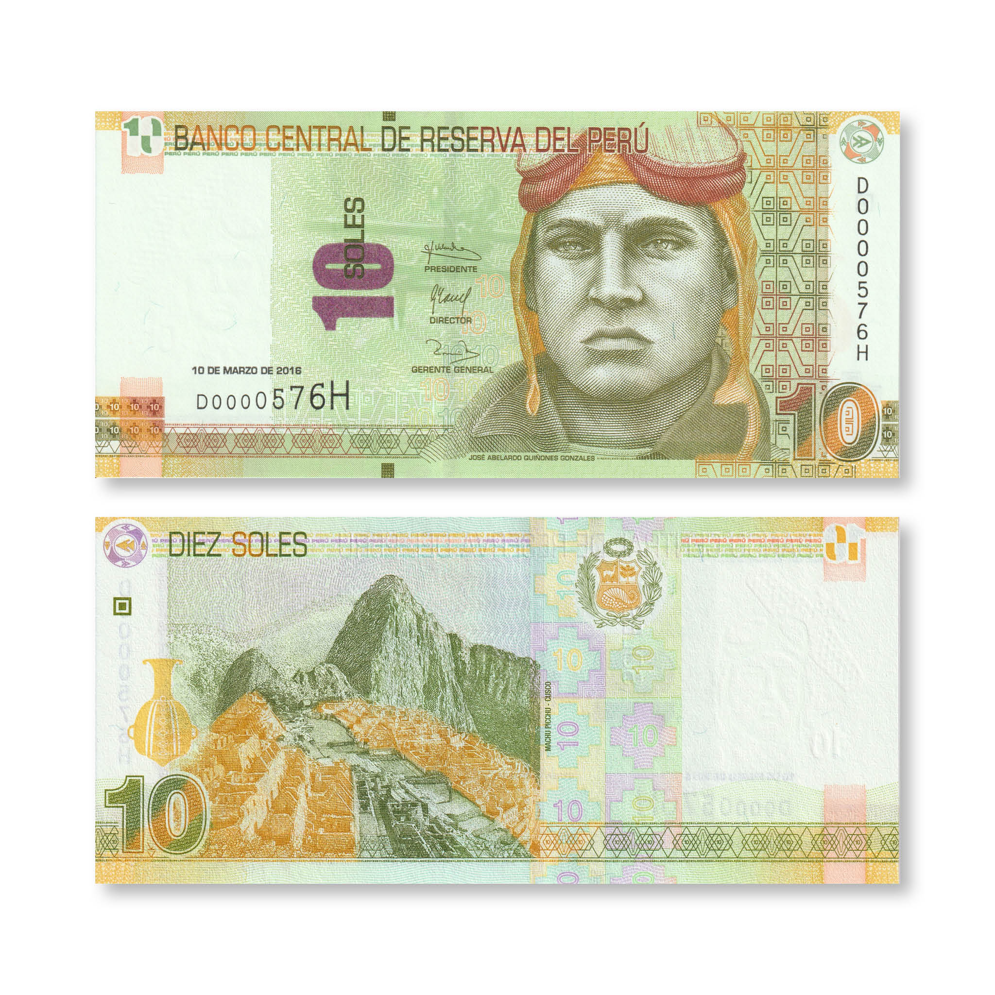 Peru 10 Soles, 2016 (2017), B532a, P192, UNC - Robert's World Money - World Banknotes