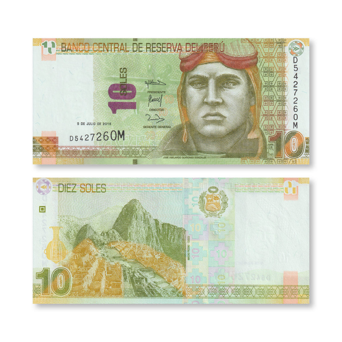Peru 10 Soles, 2018, B532b, P192, UNC - Robert's World Money - World Banknotes