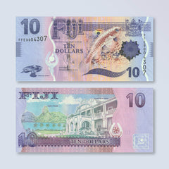 Fiji 10 Dollars, 2013, B527a, P116a, UNC - Robert's World Money - World Banknotes