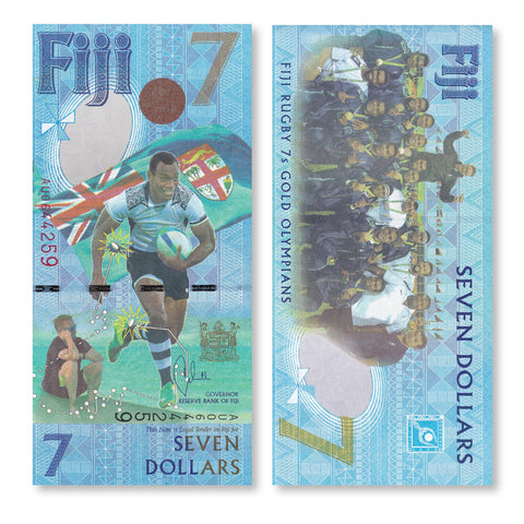 Fiji 7 Dollars, 2017, B531a, UNC - Robert's World Money - World Banknotes