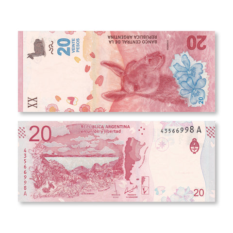 Argentina 20 Pesos, 2017, B417a, P361, UNC - Robert's World Money - World Banknotes