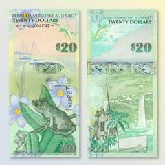 Bermuda 20 Dollars, 2009, B233a, P60a, UNC - Robert's World Money - World Banknotes