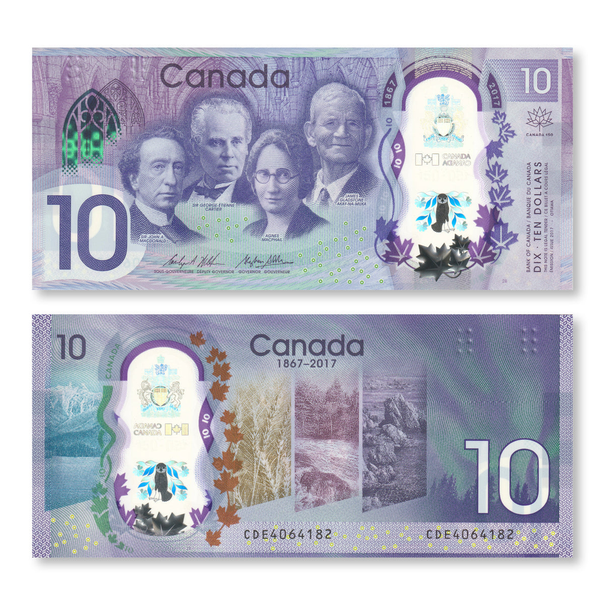 Canada 10 Dollars, 2017, B377a, P112, UNC - Robert's World Money - World Banknotes