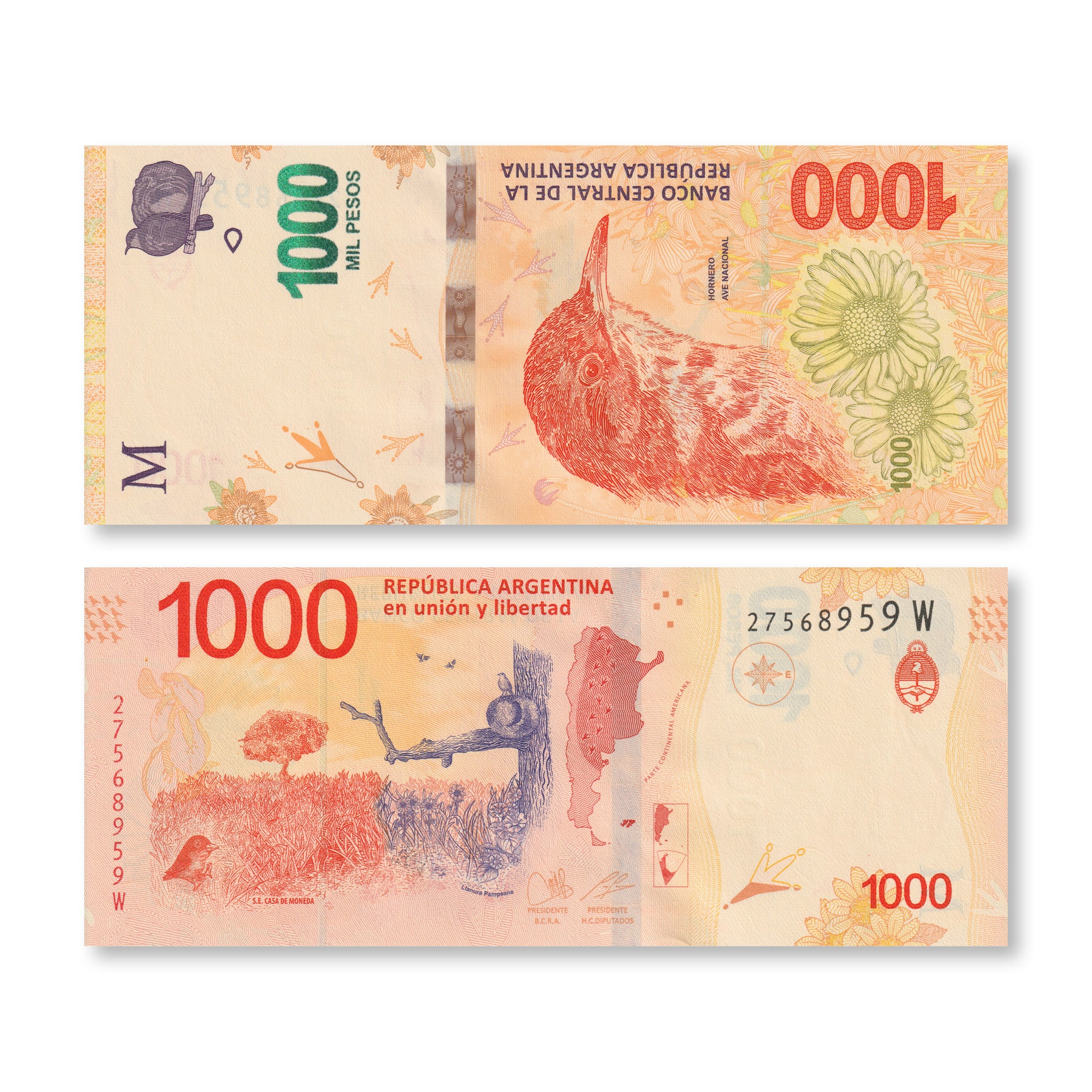 Argentina 1000 Pesos, 2020, B422e, P366, UNC - Robert's World Money - World Banknotes