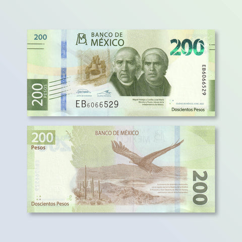 Mexico 200 Pesos, 2022, B716f, UNC - Robert's World Money - World Banknotes