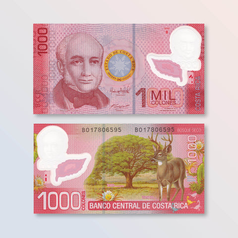 Costa Rica 1000 Colones, 2013, B558a, P274b, UNC - Robert's World Money - World Banknotes